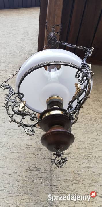 Lampa wisząca stylowa retro naftowa zabytkowa Garwolin