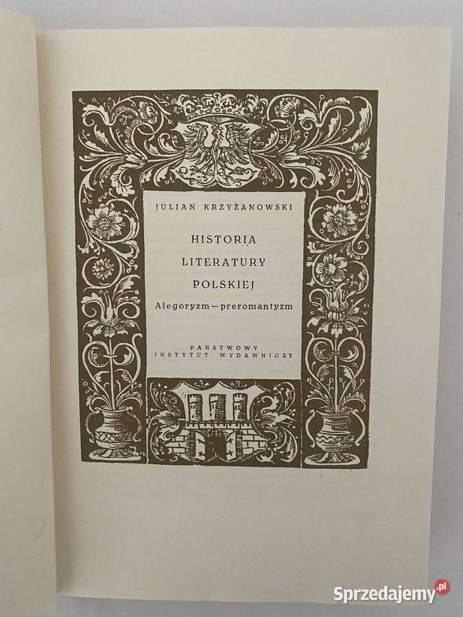 Historia literatury polskiej Krzyżanowski 1964 filologie, językoznawstwo Warszawa sprzedam