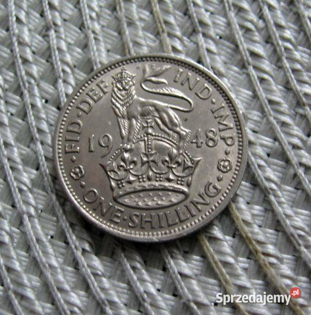 Wielka Brytania 1 Szyling 1948r Herb Angielski