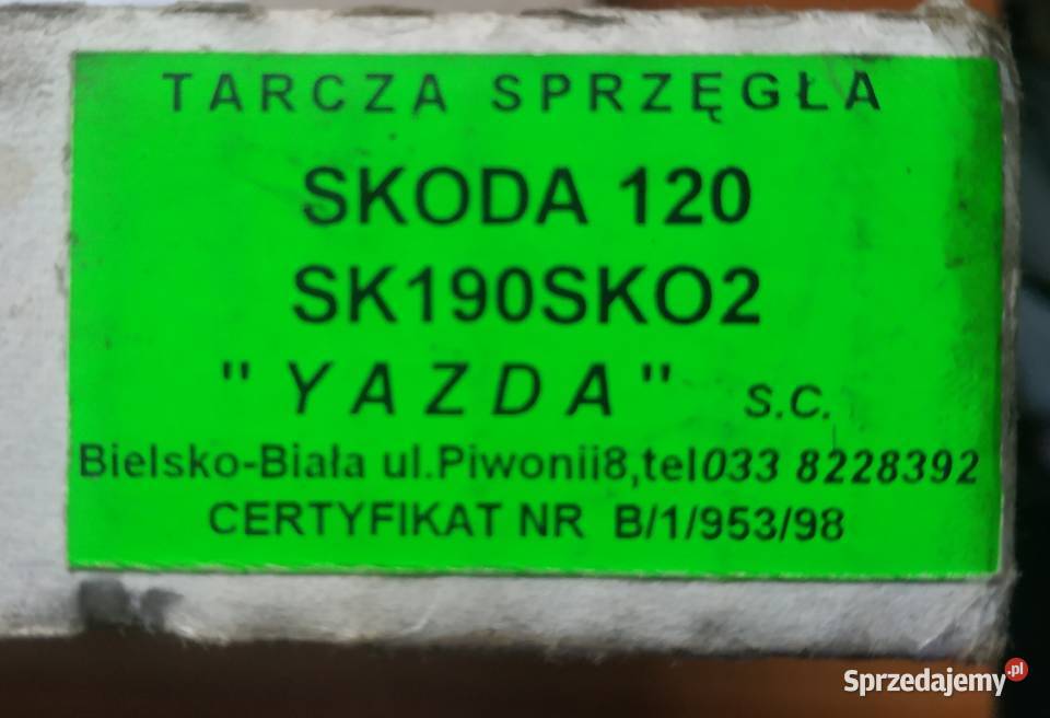 Tarcza sprzęgła skoda 120 świętokrzyskie Morawica sprzedam