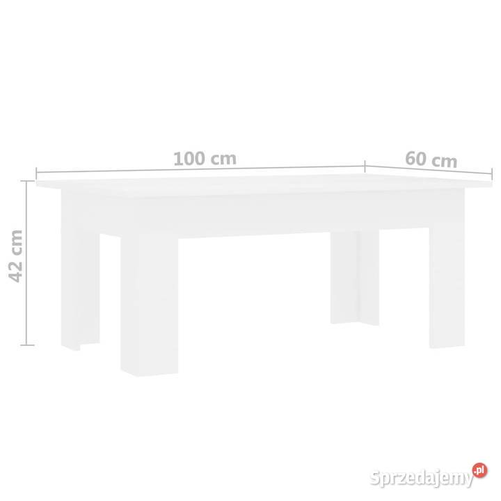 Stolik kawowy biały 100x60x42 materiał mazowieckie