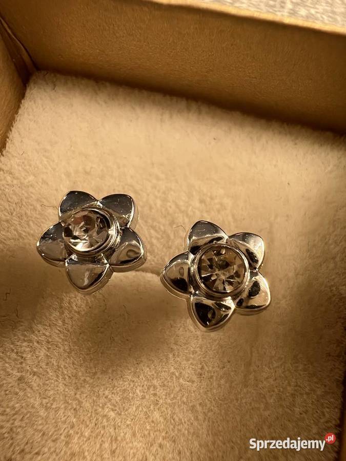 Kolczyki srebrne kwiaty kwiatki Kolczyki Jasło