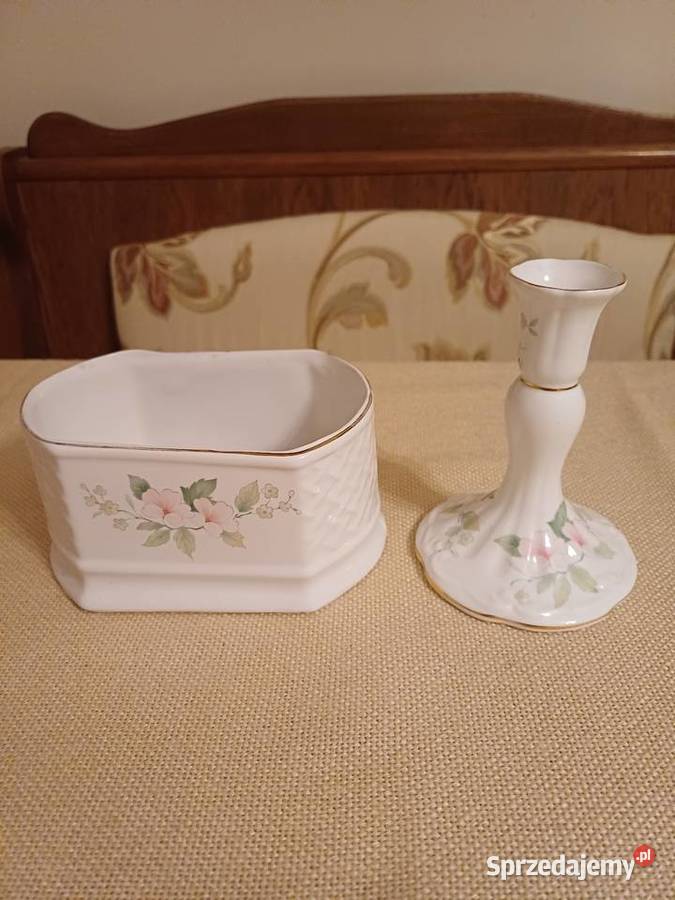 Świecznik i pojemnik angielska porcelana Gdynia