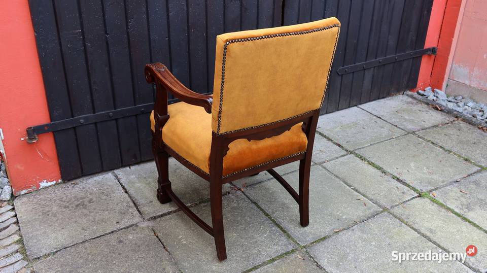 Unikatowy Neorenesansowy Fotel Tron Do Biurka Antyki, Sztuka, Kolekcje Ziębice