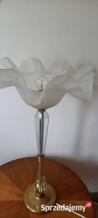 Piękna kryształowa lampa klosz z kryzą Skierniewice sprzedam