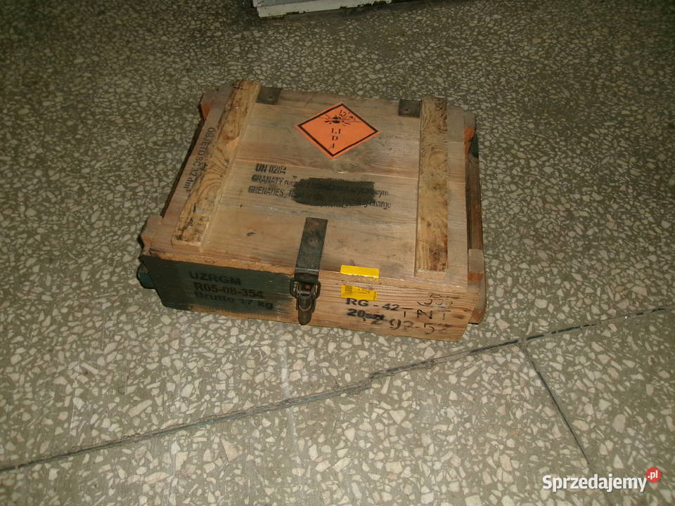 Skrzynia wojskowa drewniana wym 36x45 wys 15