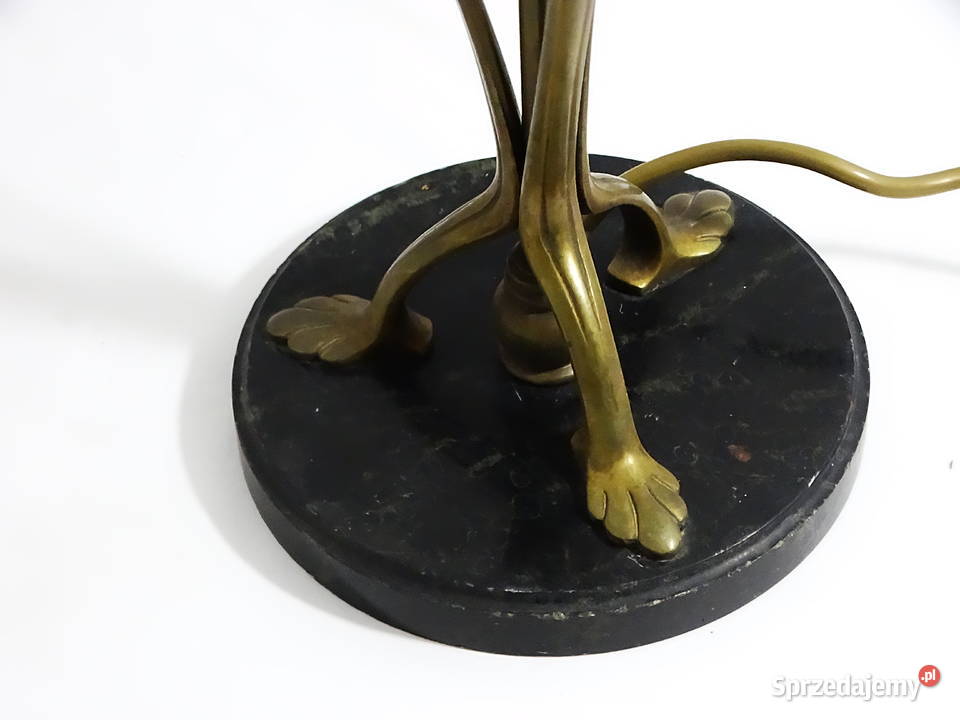 Lampa stołowa vintageretro z marmurową podstawą Biłgoraj