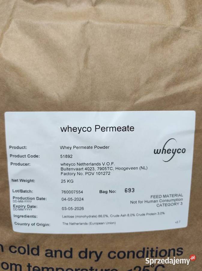 Wheyco Whey permeat serwatki w proszku serwatka Strzelce Wielkie sprzedam