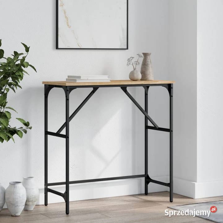 Stolik konsolowy dąb sonoma 75x32x75 WM834061 Warszawa