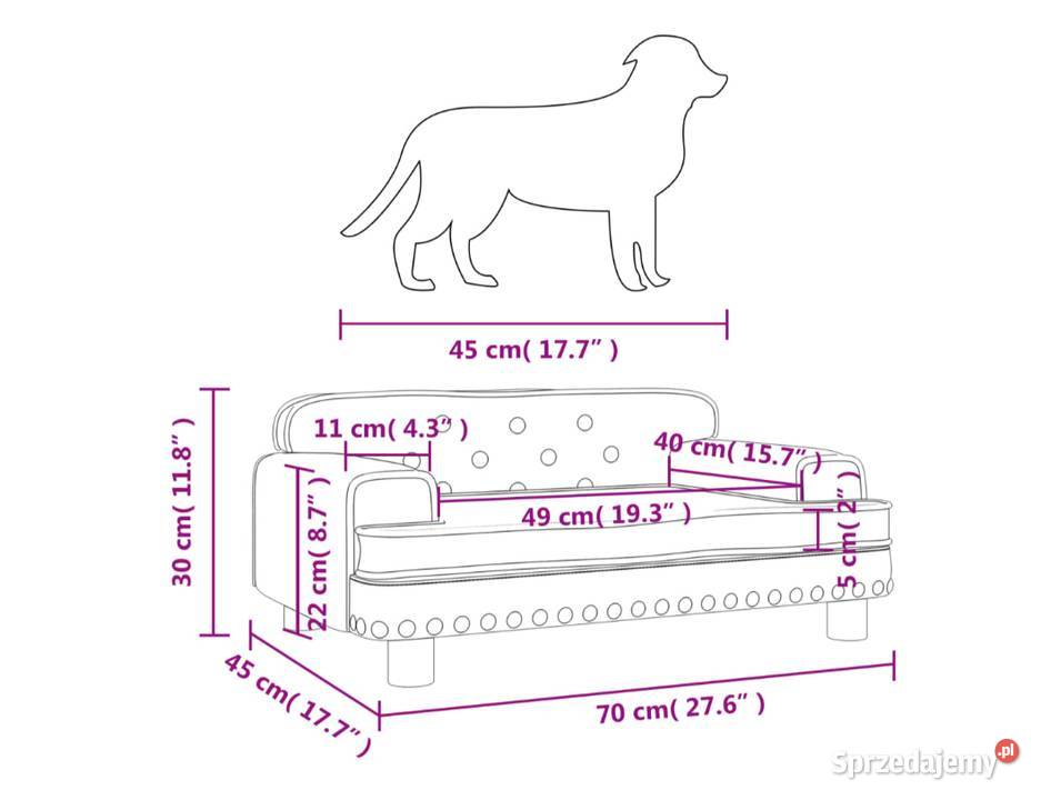 Fotel legowisko psa czarne Wielkie Drogi