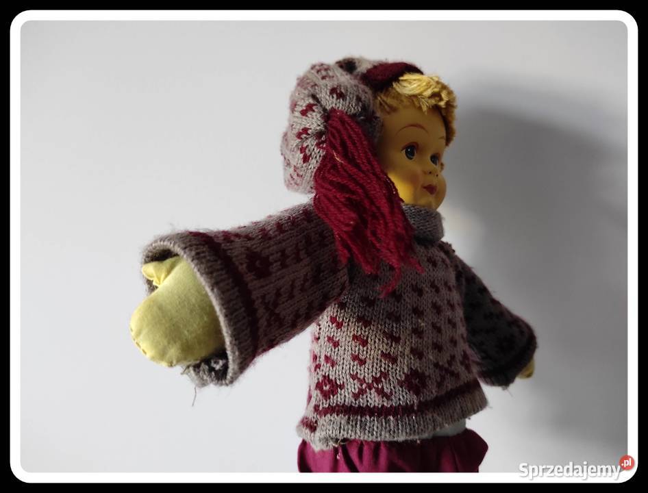 Kolekcjonerska lalka chłopiec drewniane nogi 35 Płock