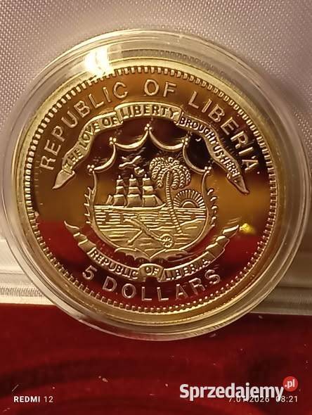 Liberia 5 dolarów ND 2006 Mundial 2006 Warszawa