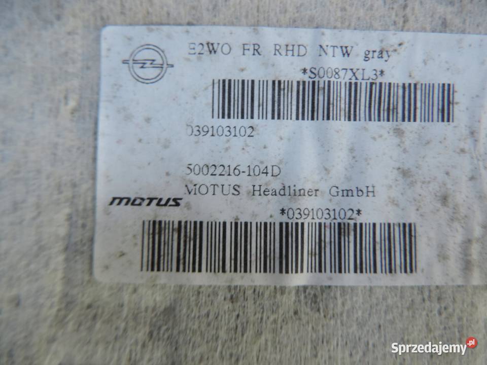 PODSUFITKA OPEL INSIGNIA B KOMBI 39103102 kujawsko-pomorskie