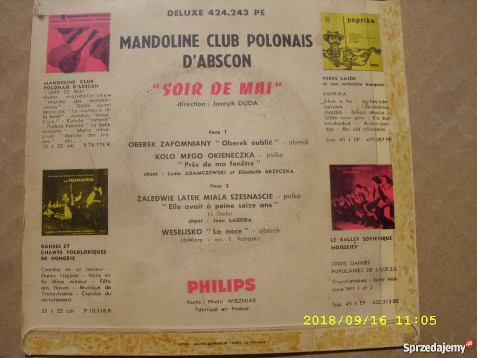 MANDOLINE CLUB POLONE singiel winyl sprzedam