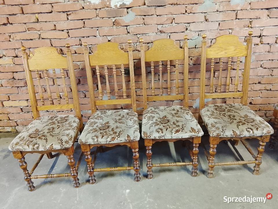 Krzesła dębowe 8 dolnośląskie Wałbrzych sprzedam