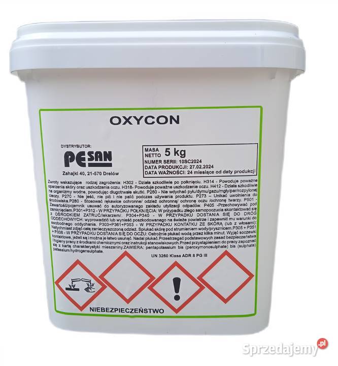 OXYCON 5 preparat dezynfekujący wiruso i Zahajki sprzedam