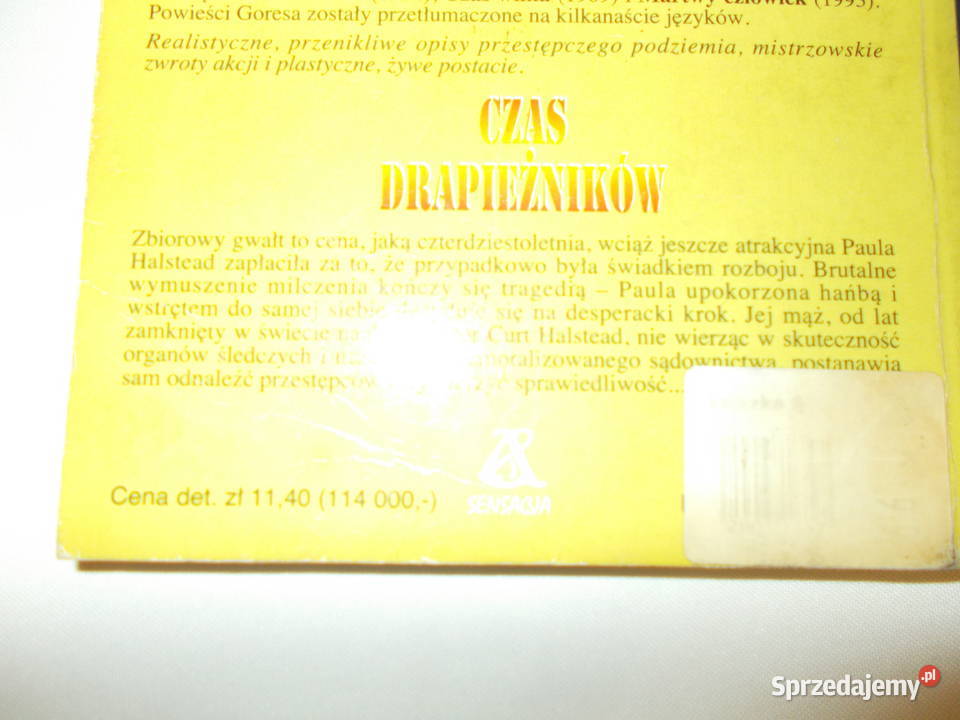Joe Gores Czas drapieżników Głubczyce sprzedam
