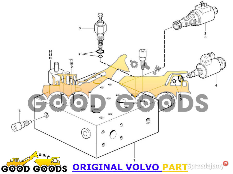 VOLVO ROZDZIELACZ HYDRAULICZNY 11410033 15174005 Części do maszyn budowlanych Władysławów
