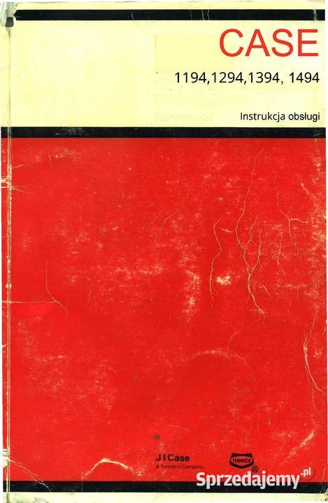 Instrukcja obsługi CASE INTERNATIONAL 1194 1294 Szamotuły sprzedam