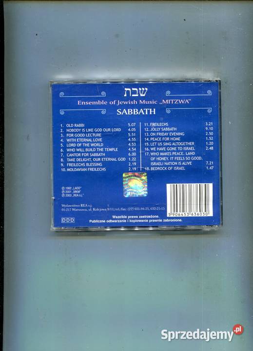 Ensamble of Jewish Music MITZWA Sabbath Płyta CD zachodniopomorskie Szczecin