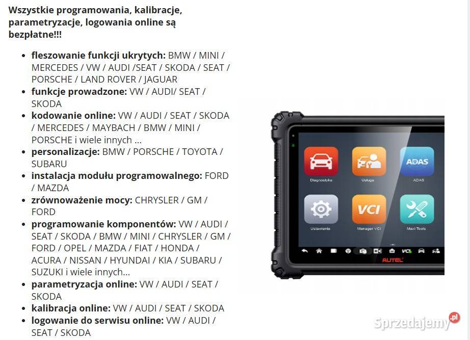 AUTEL MaxiSYS MS908S3 J2534 PROGRAMOWANIE ONLINE śląskie Bielsko-Biała