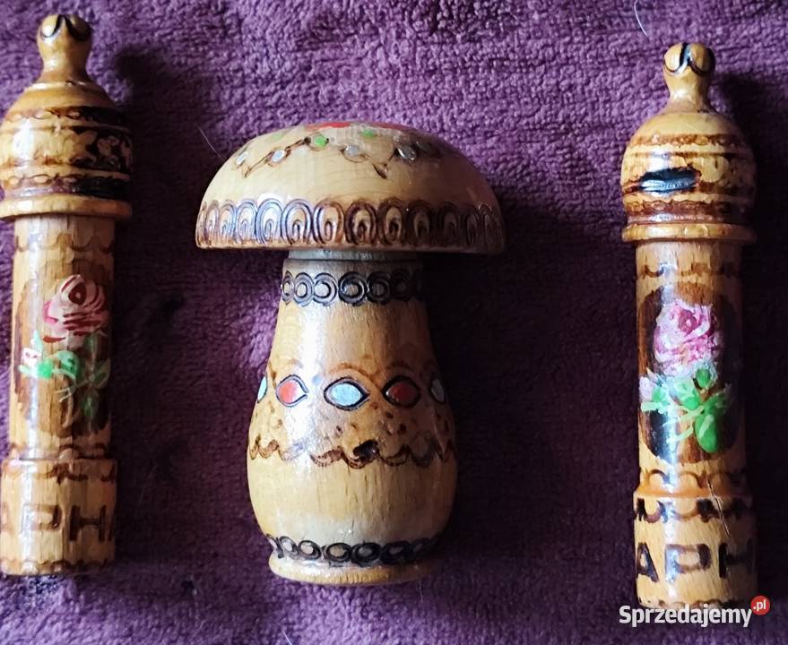 Drewniane flakoniki na perfumy lata 70te Pozostałe