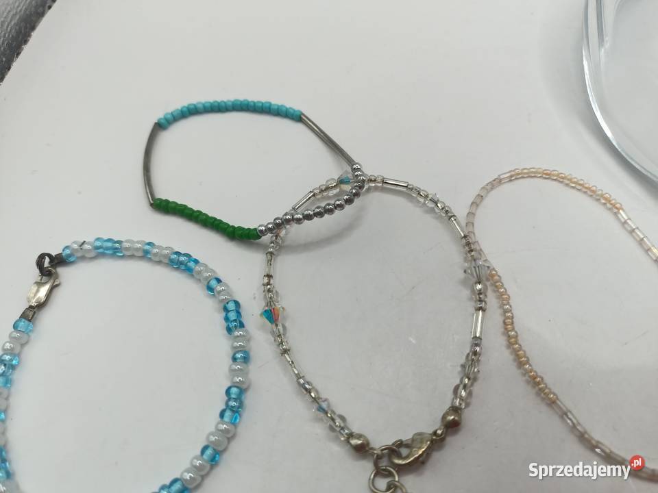 Biżuteria bransoletka z koralików 4 sztuki Zamość