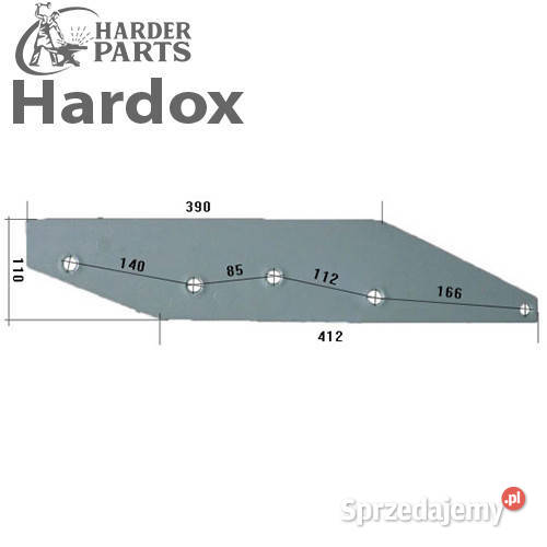 Płoza długa HARDOX 8103L części do pługa FENET Suwałki