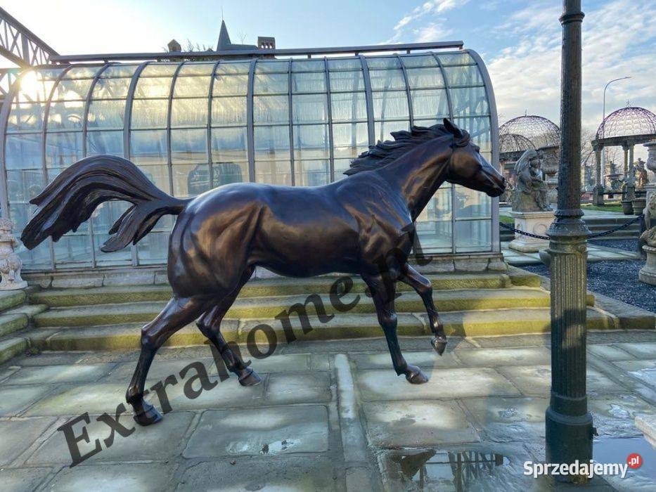 Koń z brązu rzeźba Figura konia z brązu H120 Szczecin