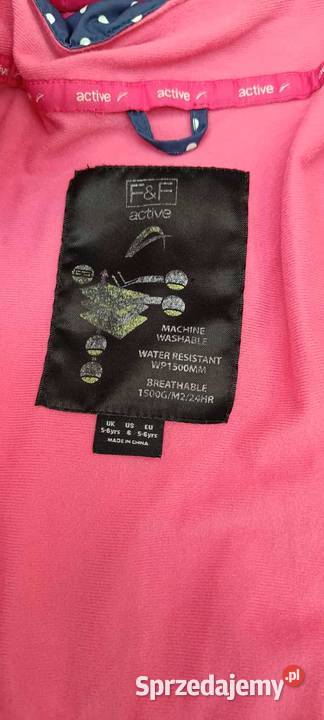 Kurteczka dziewczęca active FF 56 lat z kapturem Warszawa