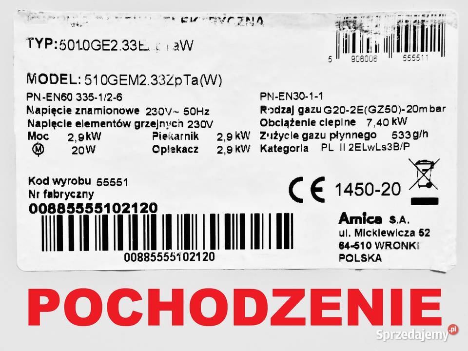 Iskrownik Ferel CA453 kuchenki kujawsko-pomorskie Bydgoszcz