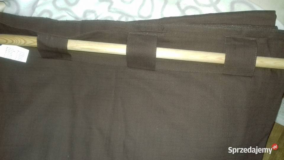 zasłona IKEA 145x300 czekoladowy brąz brązowy Warszawa