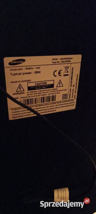 Sprzedam telewizor Samsung 42 śląskie Poręba