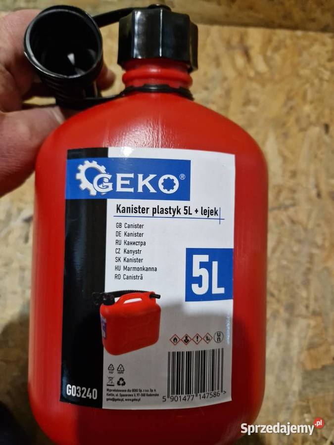 KANISTER Z LEJKIEM NA PALIWO 5L GEKO G03240 Głogowa
