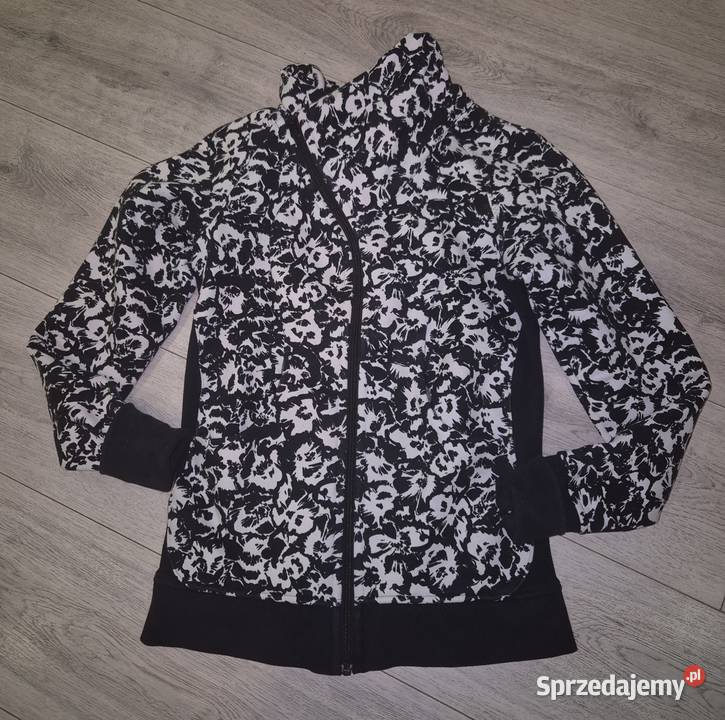 Bluza damska kwiaty Lululemon cozy czerń i biel Łódź