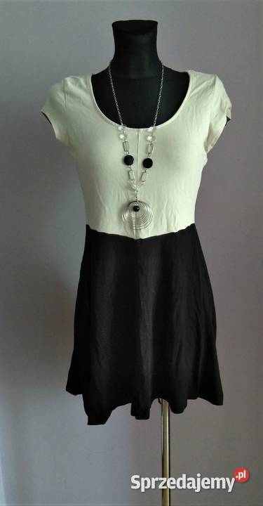 Bawełniana sukienka odcinana pod biustem lekko H&M