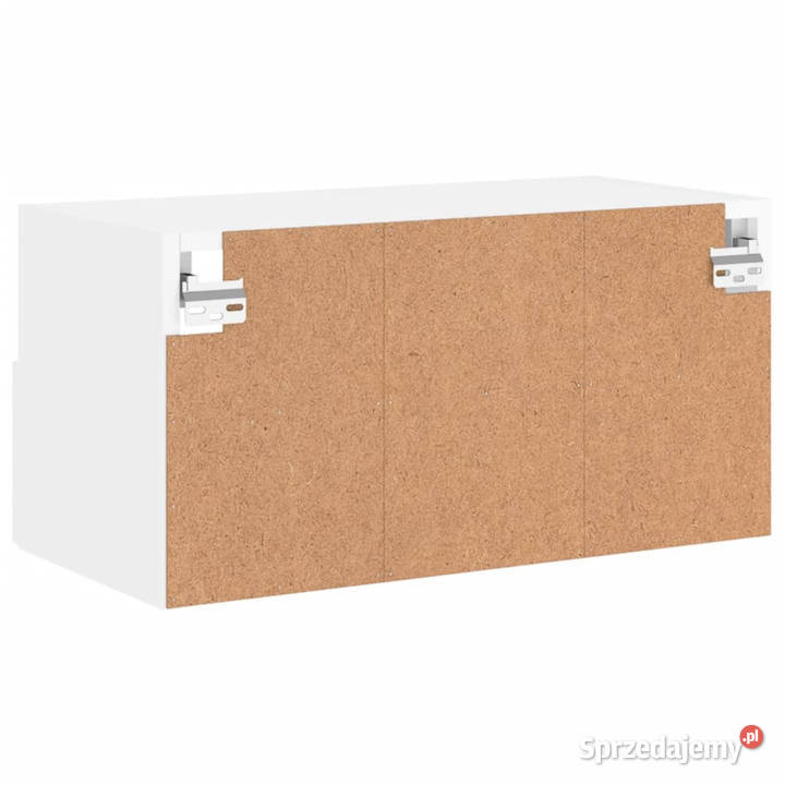 Ścienna szafka TV biała 60x30x30 materiał RTV Warszawa