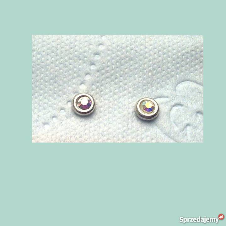 Srebrne kolczyki Kamienie jubilerskie Warszawa sprzedam