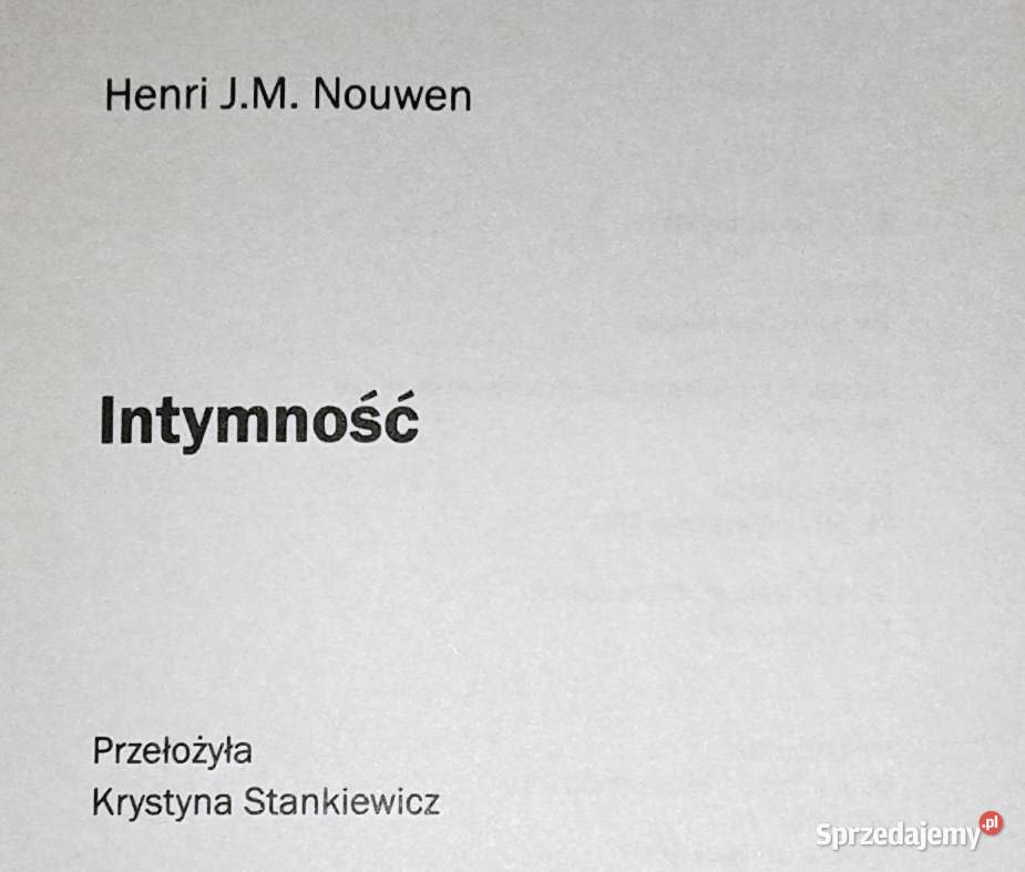 Nouwen Henri JM Intymność Chełm