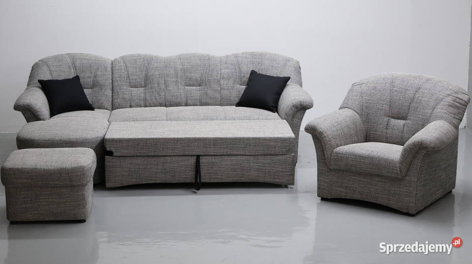 TŁN Narożnik funkcja spania fotel PUFA szary Poznań sprzedam