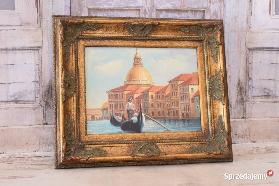 Gondola Wenecja Włochy Włoski Obraz na Płotnie sprzedam