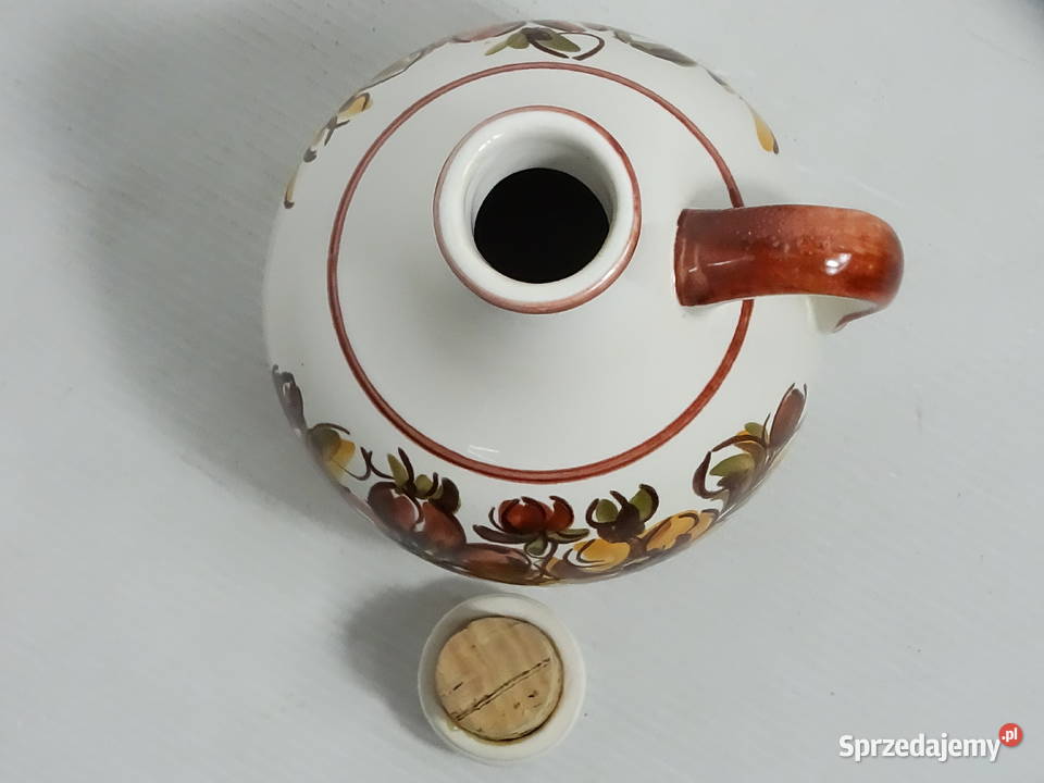 Vintage Ceramiczny Dzbanek Karafka Ręcznie Biłgoraj