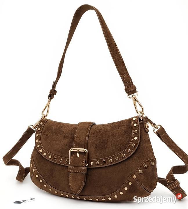 Torebka Flora CO Paris Zamsz Brązowa Camel Toruń