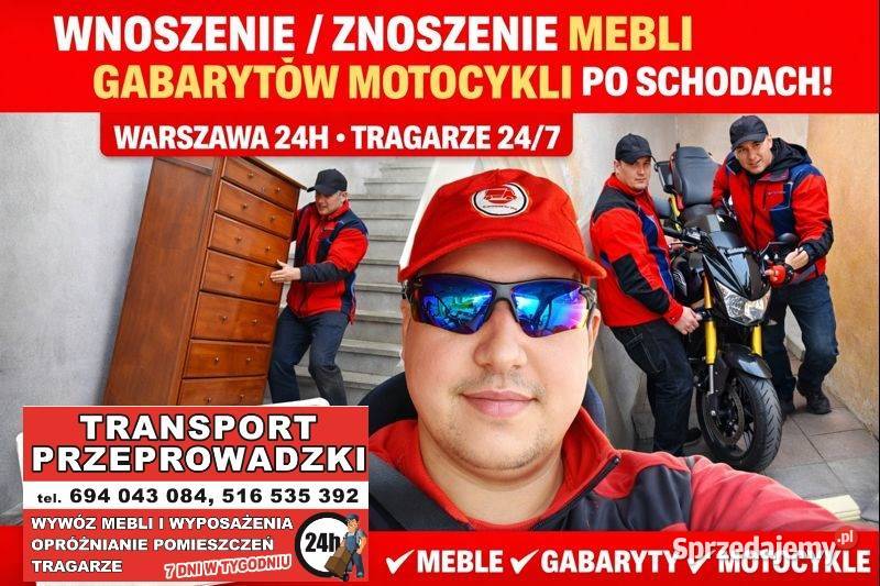 POGOTOWIE TRAGARZE24h wnosimyznosimy wszystko Pozostałe usługi Warszawa