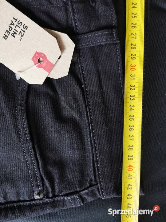 Levis 512 MĘSKIE CZARNE jeansy elastyczne W34 sprzedam