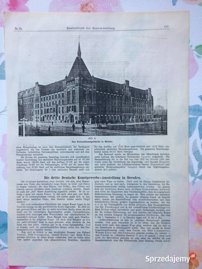 3842 Opis Niemieckich Budynków W Gdańsku I Antyki, Sztuka, Kolekcje zachodniopomorskie Szczecin