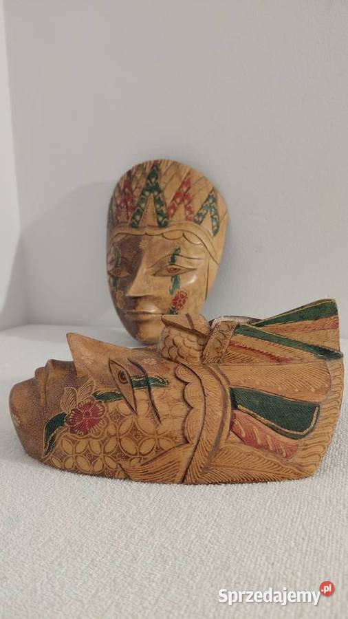Drewniane maski z Bali Krzykawa