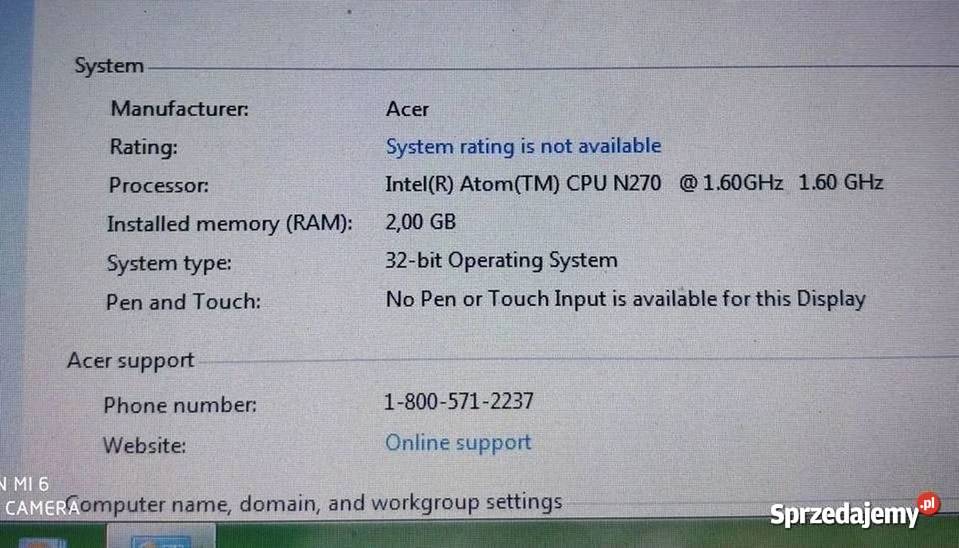 Mały Laptop Acer Kamera WIFI Do szkoły i pracy Warszawa