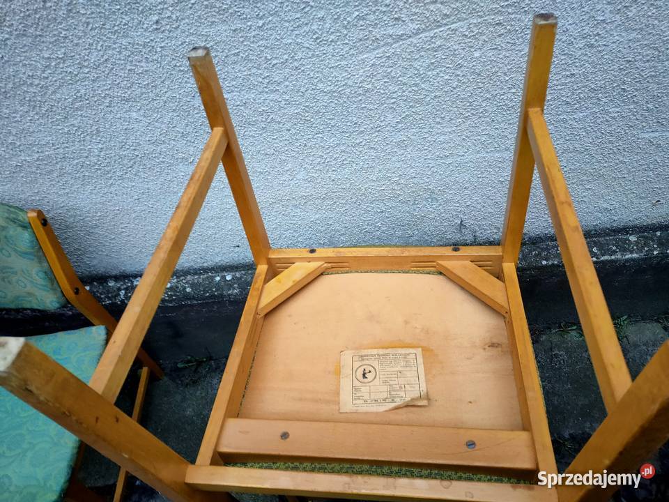 Krzesła z epoki PRL model 200213B Bystrzyca Kościan