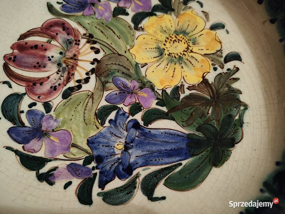 Talerz na ścianę ręcznie malowany dolnośląskie Legnica